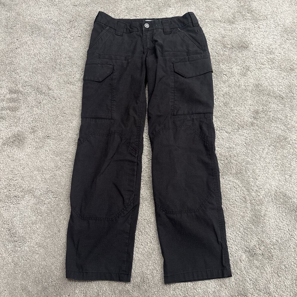 FIRST TACTICAL WOMENS CARGO PANTS SIZE 8 BLACK RIPSTOP POCKETS OUTDOOR